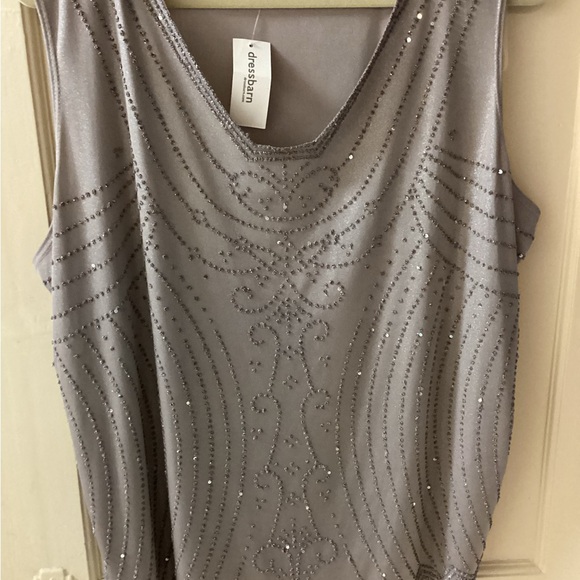 Women’s Grey Beaded Sleeveless Top- Size 2X- Dressbarn Collection-NWT - Picture 2 of 6